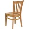 Emma and Oliver Vertical Slat Back Wooden Restaurant Dining Chair